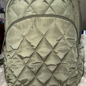 Quilted Olive Green Women’s backpack/ diaper bag